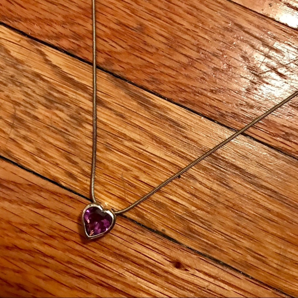 Amethyst Heart Necklace